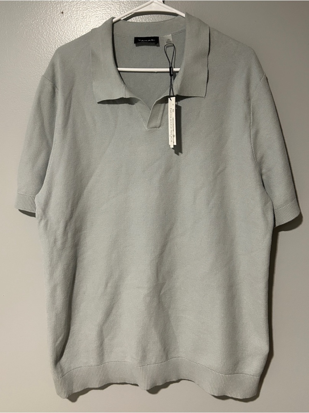 Tahari Light Sage Knit Polo